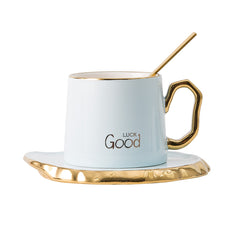 Creative Gold trimmed Tea Coffee Cups And Saucers