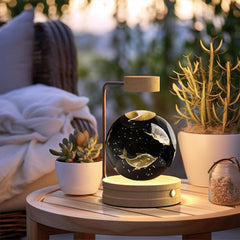 Crystal Ball Indoor Bedside Light with USB Power