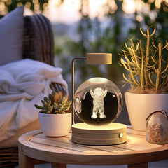 Crystal Ball Indoor Bedside Light with USB Power