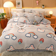 Coral Fleece Duvet Cover Only  Flannel