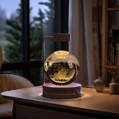 Crystal Ball Indoor Bedside Light with USB Power