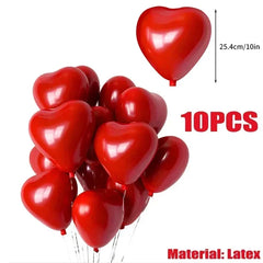 Red Balloons Latex - Love Heart