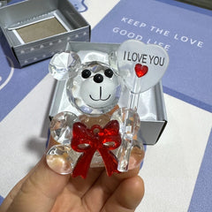 Bear or Rose Crystal Gifts