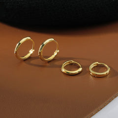 Stainless Steel Minimalist  Hoop Earrings