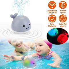 Baby Toddler Infant Light Up Bath Toys Whale Sprinkler Bathtub Toys