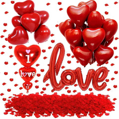 Red Balloons Latex - Love Heart