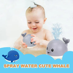 Baby Toddler Infant Light Up Bath Toys Whale Sprinkler Bathtub Toys