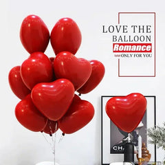 Red Balloons Latex - Love Heart